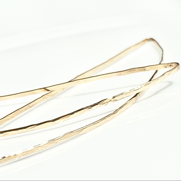 14KGF XL Gold Threader Plain or Hammered - Picture 4 of 7